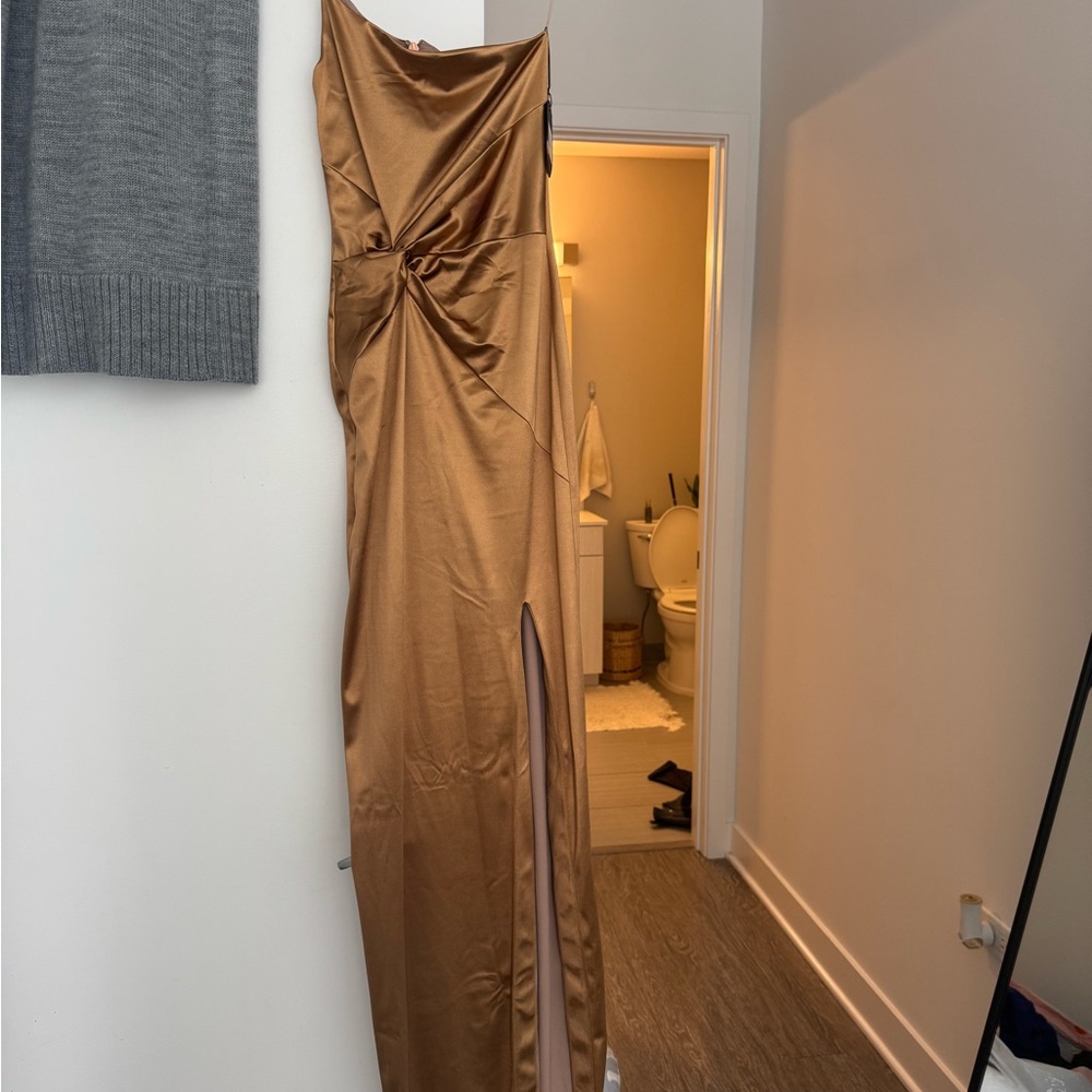 NOOKIE TEASE MAXI GOWN WITH SLIT